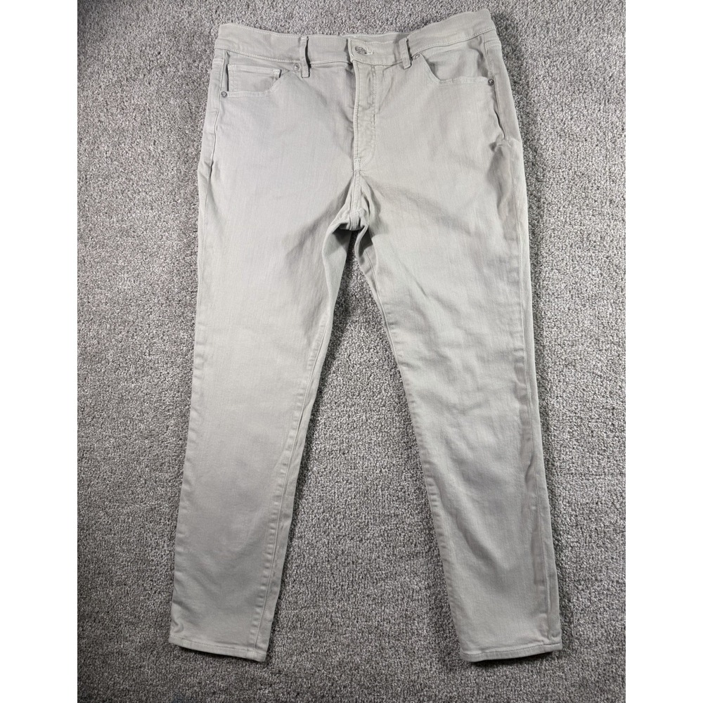 Express Mid Rise Skinny Jeans Pants Women's Size 14L Gray Long Cotton Blend